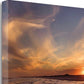 HomeRoots 28" Orange Sunset Over The Ocean 4 Giclee Wrap Canvas Wall Art