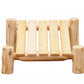HomeRoots 28" Rustic Cedar Outdoor Adirondack Ottoman in Natural Finish