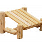 HomeRoots 28" Rustic Cedar Outdoor Adirondack Ottoman in Natural Finish