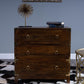 HomeRoots 28" Solid Wood Three Drawer Dresser in Brown Finish