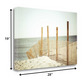 HomeRoots 28" White Beach Wooden Sand Fence Giclee Wrap Canvas Wall Art