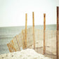 HomeRoots 28" White Beach Wooden Sand Fence Giclee Wrap Canvas Wall Art