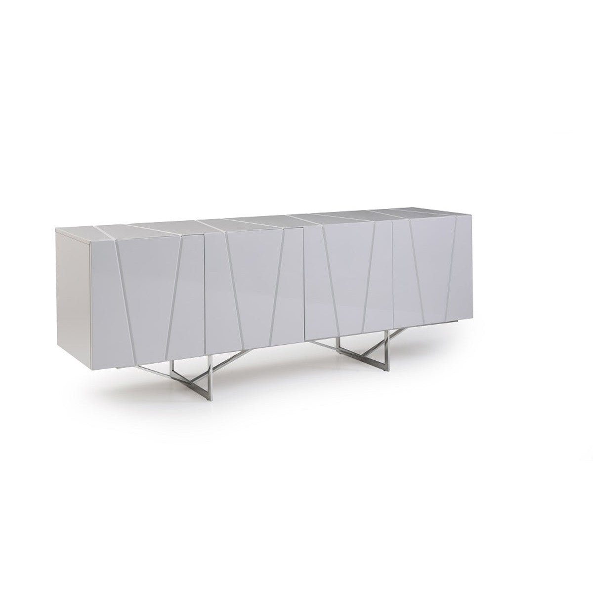 HomeRoots 28" White High Gloss Buffet