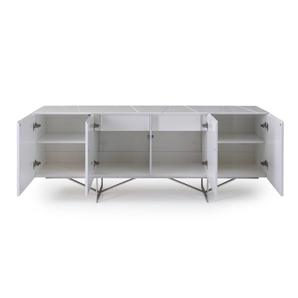 HomeRoots 28" White High Gloss Buffet