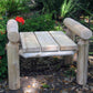 HomeRoots 28" x 20" x 18" Natural Wood Ottoman