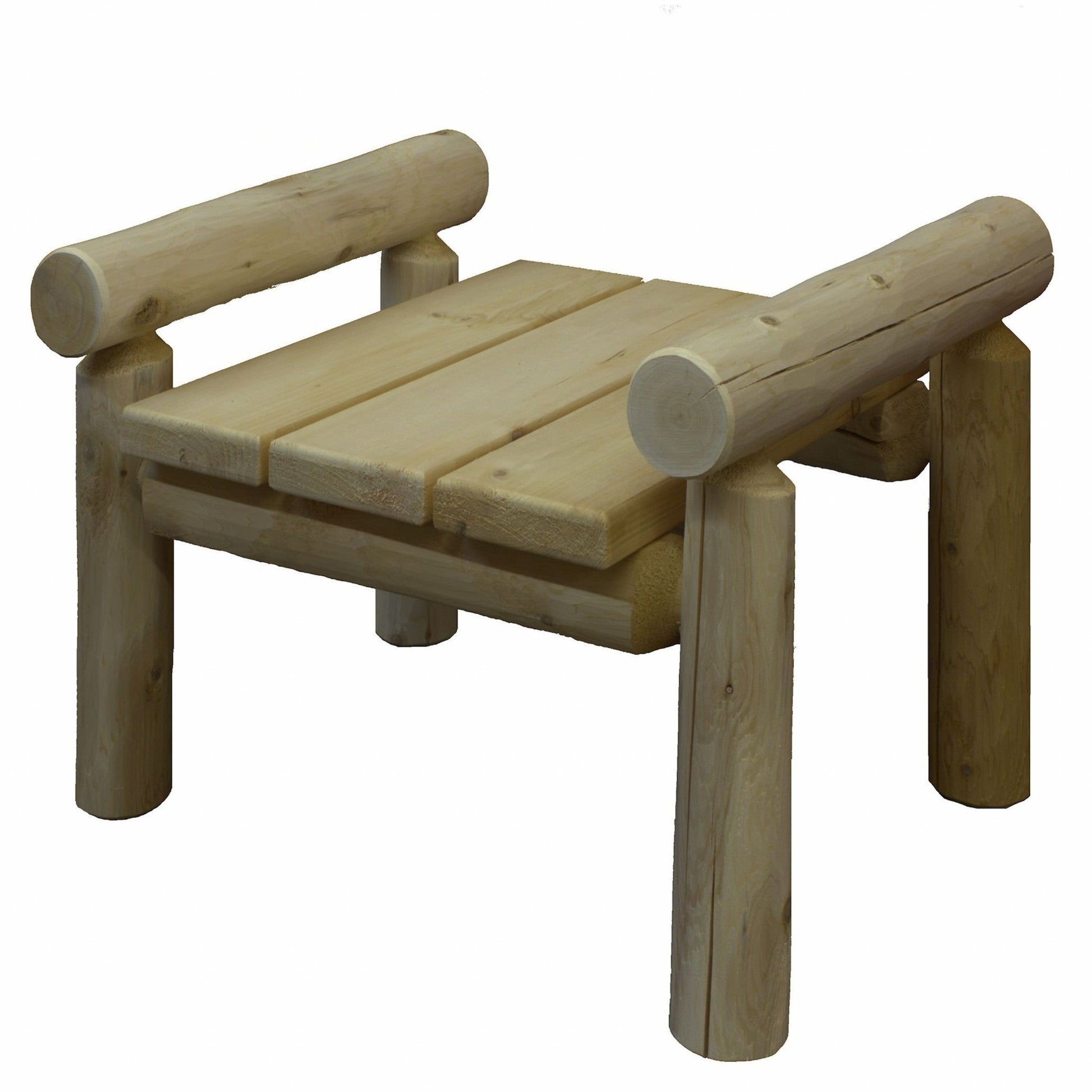 HomeRoots 28" x 20" x 18" Natural Wood Ottoman