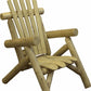 HomeRoots 28" x 30" x 39" Natural Wood Lounge Chair