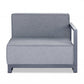 HomeRoots 29" 37"x 41" Acrylic Modular Right Arm Chair in Gray Finish
