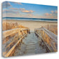 HomeRoots 29" Beach Boardwalk to the Ocean Giclee Wrap Canvas Wall Art