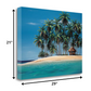 HomeRoots 29" Beach Shack on an Island Giclee Wrap Canvas Wall Art
