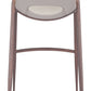 HomeRoots 29" Beige And Brown Steel Low Back Bar Height Chairs in Set of Two