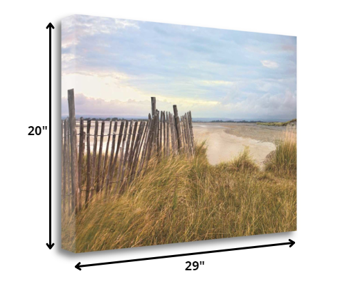 HomeRoots 29" Beyond the White Sandy Beaches Giclee Wrap Canvas Wall Art