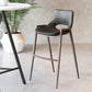 HomeRoots 29" Black And Brown Steel Low Back Bar Height Chairs in Set of Two