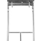 HomeRoots 29" Black And Silver Steel Low Back Bar Height Chairs in Set of Two