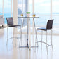 HomeRoots 29" Black And Silver Steel Low Back Bar Height Chairs in Set of Two
