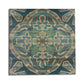HomeRoots 29" Blue and Aqua Medallion Wood Plank Wall Art