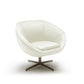 HomeRoots 29" Bonded Leather Foam and Steel Accent Chair in White Finish