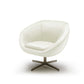 HomeRoots 29" Bonded Leather Foam and Steel Accent Chair in White Finish