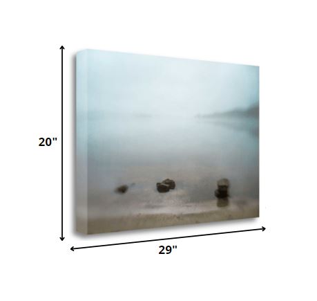 HomeRoots 29" Calming Water's Edge Giclee Wrap Canvas Wall Art