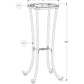 HomeRoots 29" Clear Glass Round End Table With Black Base Finish
