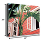 HomeRoots 29" Coastal Green Tropical Leaves Giclee Wrap Canvas Wall Art