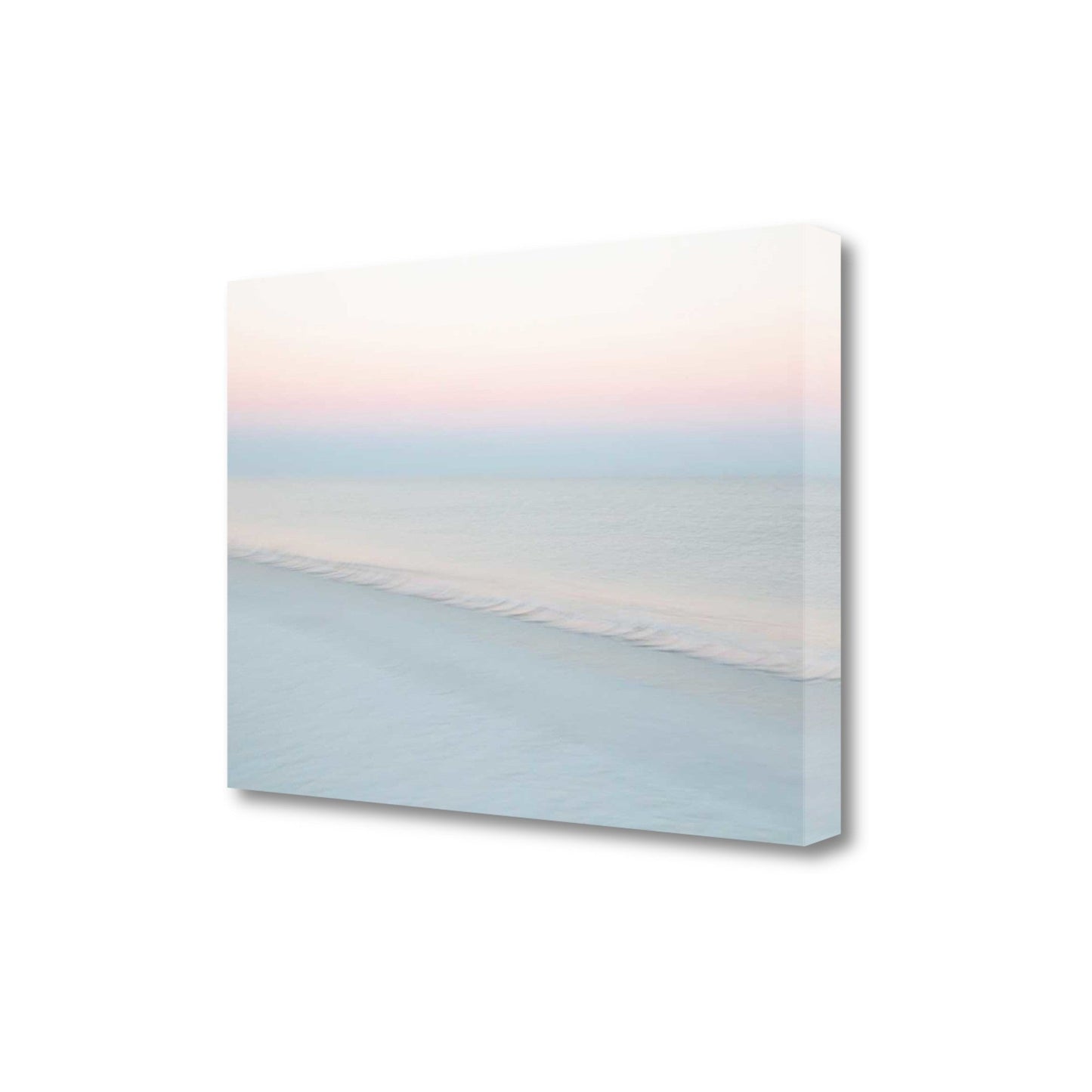 HomeRoots 29" Cotton Candy Beach Sky 3 Giclee Wrap Canvas Wall Art