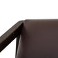 HomeRoots 29" Eco Leather Lounge Chair in Brown Finish