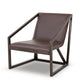 HomeRoots 29" Eco Leather Lounge Chair in Brown Finish