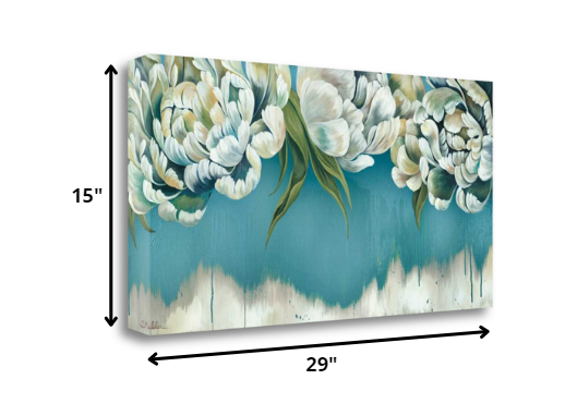 HomeRoots 29" Gleam and Glow Pastel Blooms Giclee Wrap Canvas Wall Art