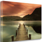 HomeRoots 29" Gorgeous Sunset over the Lake Giclee Wrap Canvas Wall Art