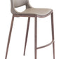 HomeRoots 29" Gray And Brown Steel Low Back Bar Height Chairs in Set of Two