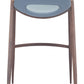 HomeRoots 29" Gray And Brown Steel Low Back Bar Height Chairs in Set of Two