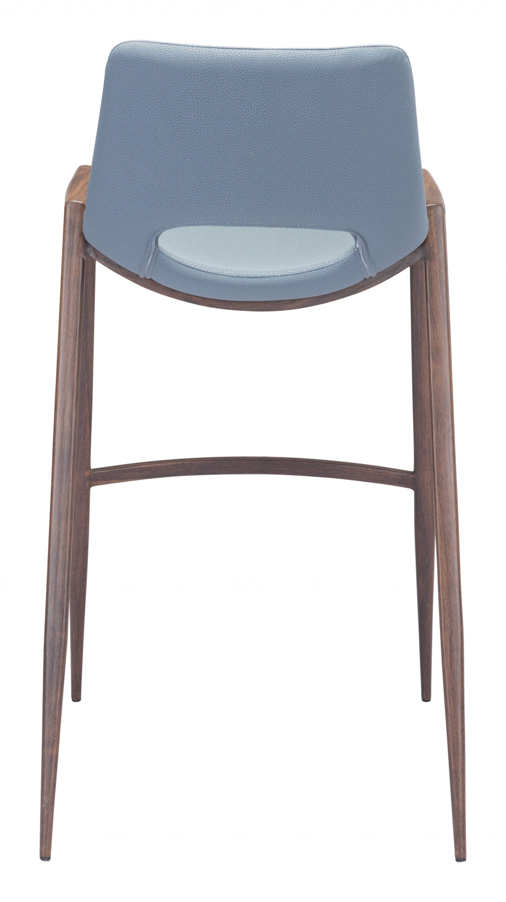 HomeRoots 29" Gray And Brown Steel Low Back Bar Height Chairs in Set of Two