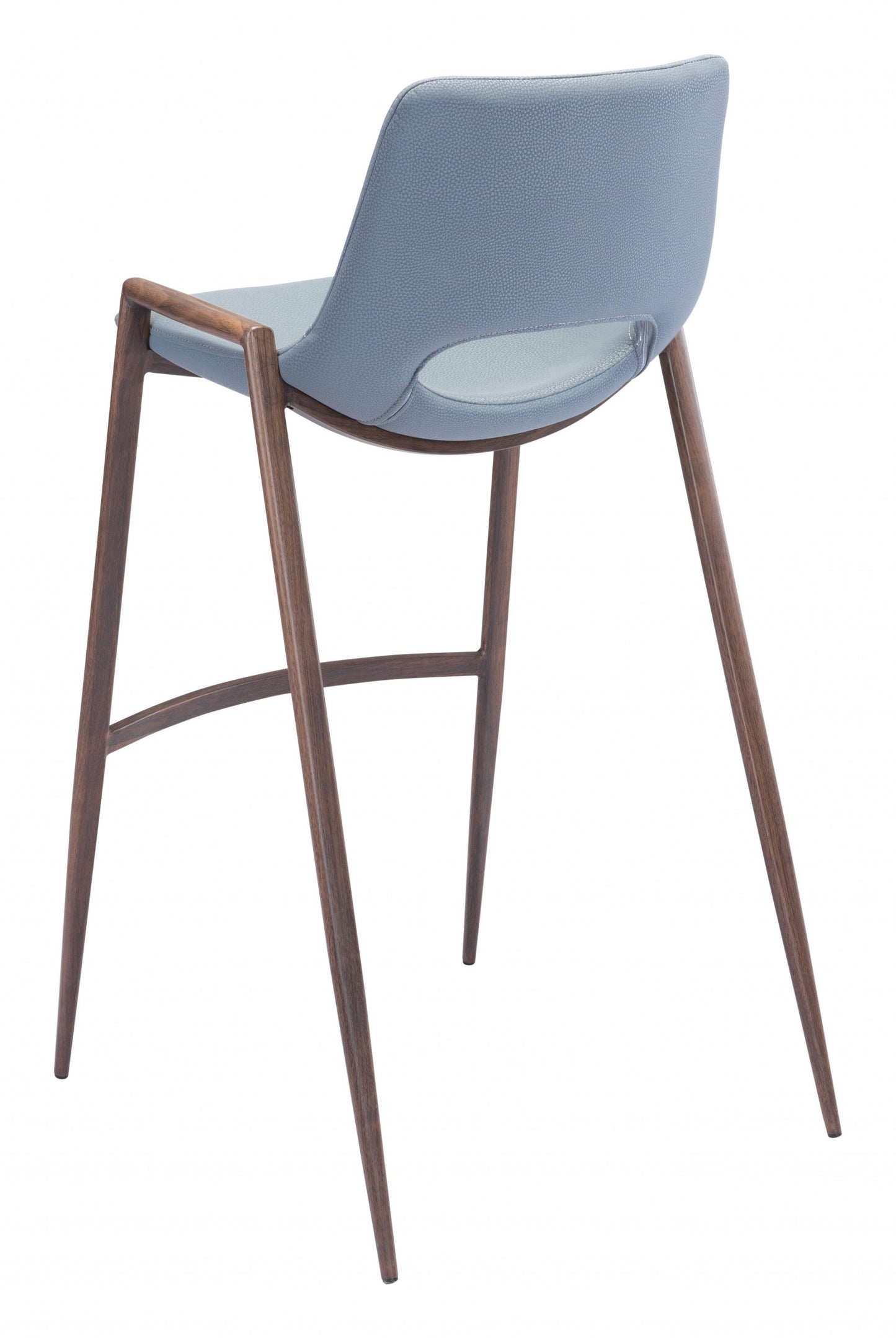 HomeRoots 29" Gray And Brown Steel Low Back Bar Height Chairs in Set of Two