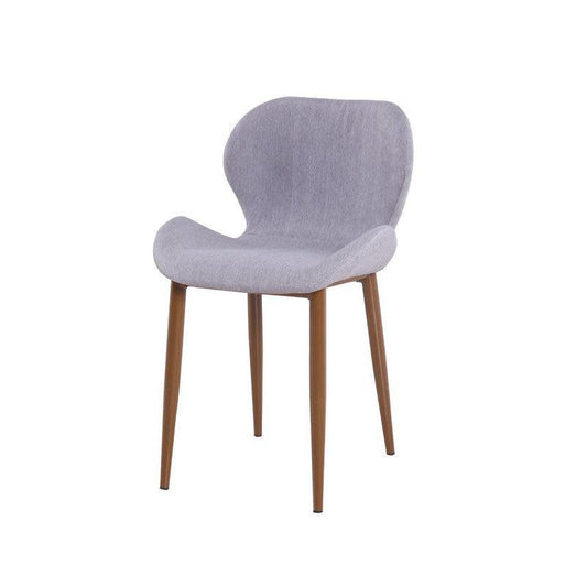 HomeRoots 29" Grey Fabric And Metal Dining Chair