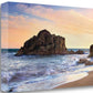 HomeRoots 29" Gushing Waves with Black Ocean Rocks Giclee Wrap Canvas Wall Art