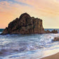 HomeRoots 29" Gushing Waves with Black Ocean Rocks Giclee Wrap Canvas Wall Art