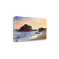HomeRoots 29" Gushing Waves with Black Ocean Rocks Giclee Wrap Canvas Wall Art