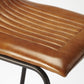 HomeRoots 29" Iron Counter Height Bar Chair With Footrest With Brown And Black Finish