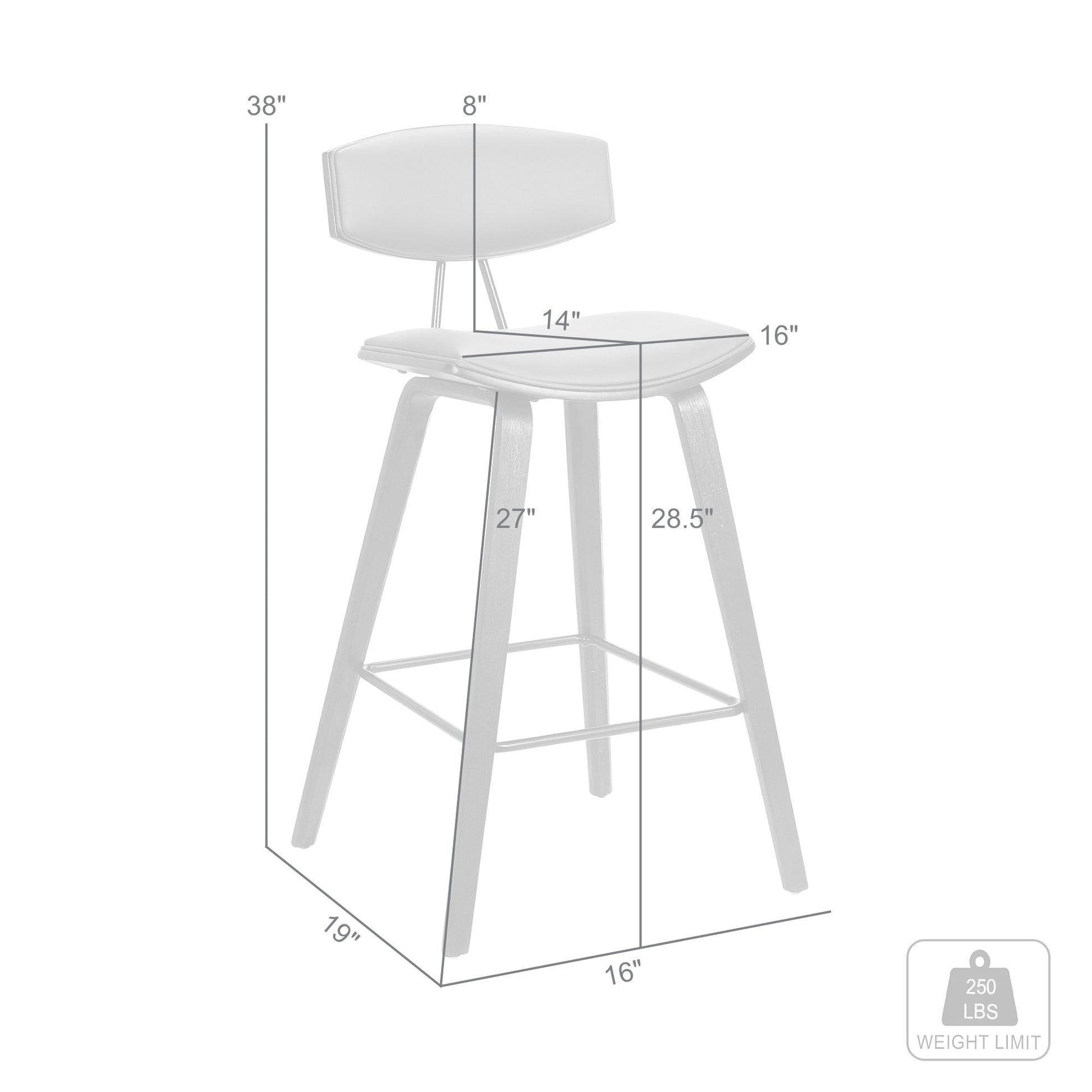 HomeRoots 29" Iron Low Back Bar Height Chair With Cream and Brown Finish