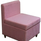 HomeRoots 29" Mod Microfiber Armless Accent Chair With Storage in Pink Mauve Finish