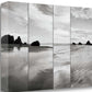 HomeRoots 29" Modern Black and White Beach Giclee Wrap Canvas Wall Art