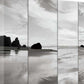 HomeRoots 29" Modern Black and White Beach Giclee Wrap Canvas Wall Art