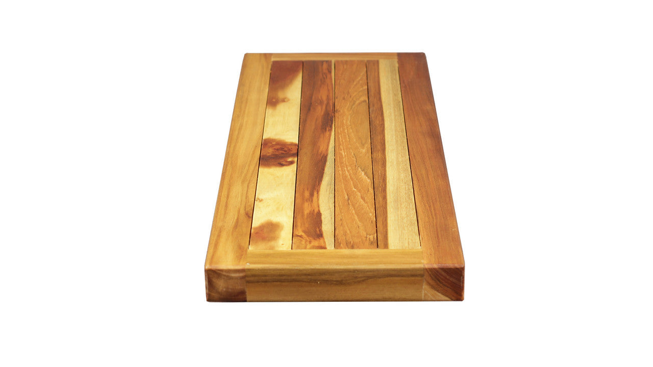 HomeRoots 29" Natural Teak Wood Bath Tray and Seat