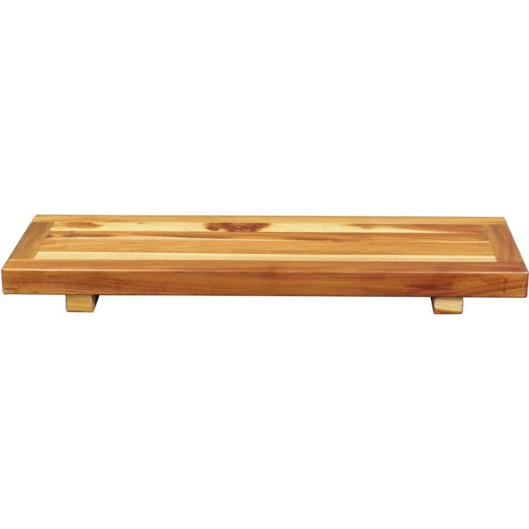 HomeRoots 29" Natural Teak Wood Bath Tray and Seat