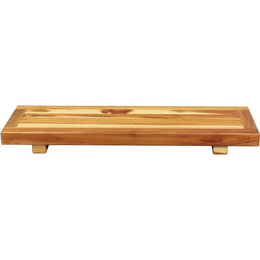 HomeRoots 29" Natural Teak Wood Bath Tray and Seat