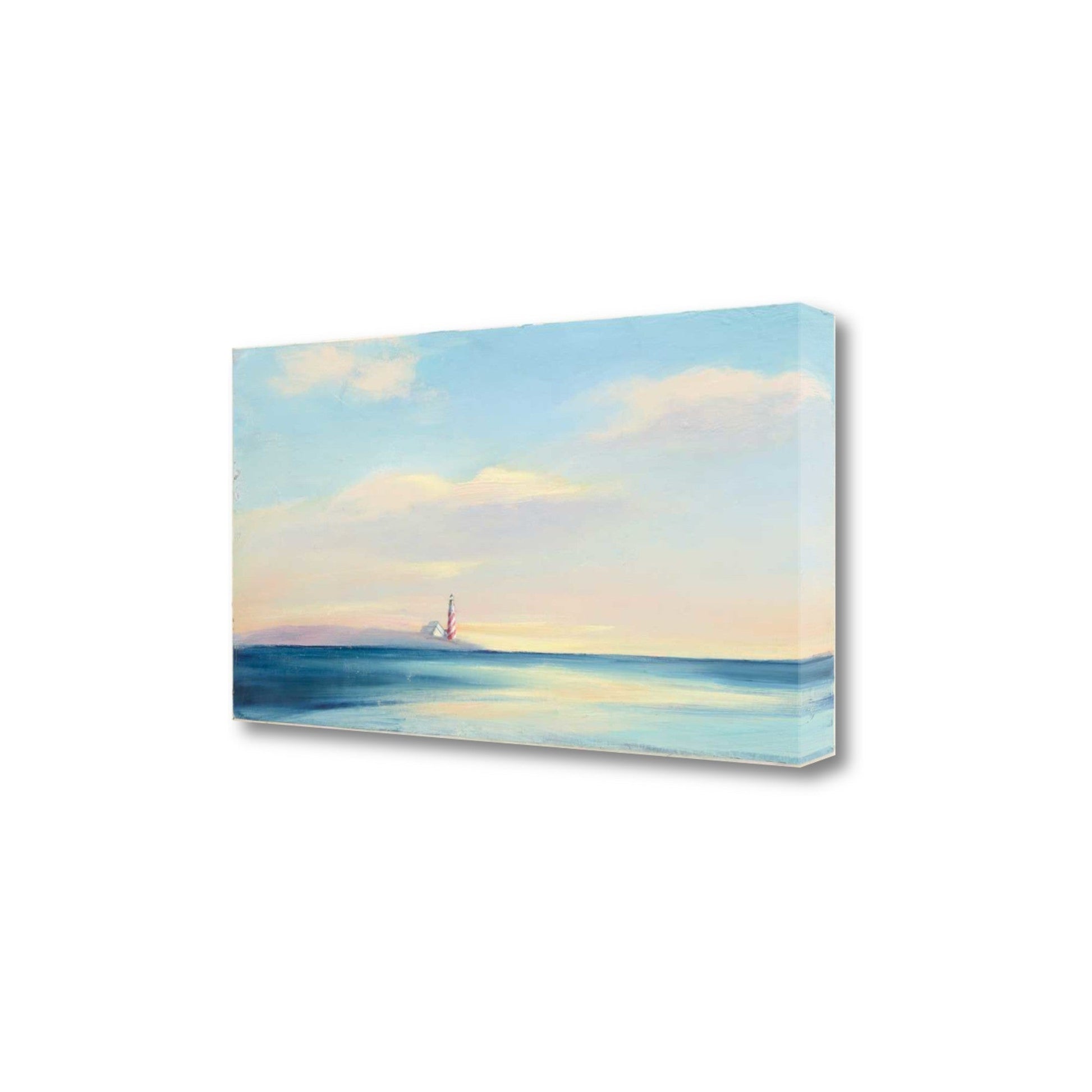HomeRoots 29" Peaceful Ocean Sunset View 1 Giclee Wrap Canvas Wall