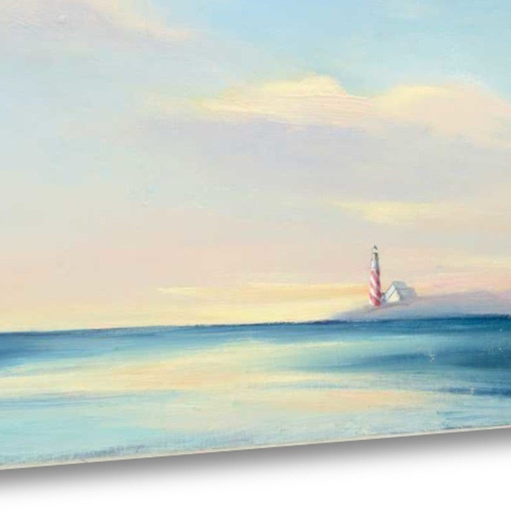 HomeRoots 29" Peaceful Ocean Sunset View 1 Giclee Wrap Canvas Wall