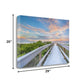 HomeRoots 29" Picturesque Sunset Beach View Giclee Wrap Canvas Wall Art