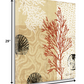 HomeRoots 29" Underwater Coral with Seashells and Sandollar 3 Giclee Wrap Canvas Wall Art